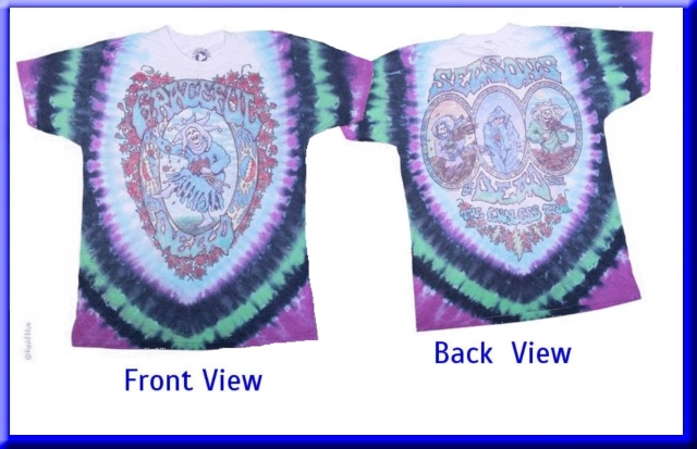 Grateful Dead Vintage Seasons of The Dead Poly-Cotton Tie-Dye T-Shirt